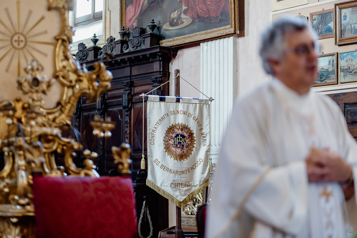 matrimonio a Chieri nella chiesa dei Ss. Bernardino e Rocco.