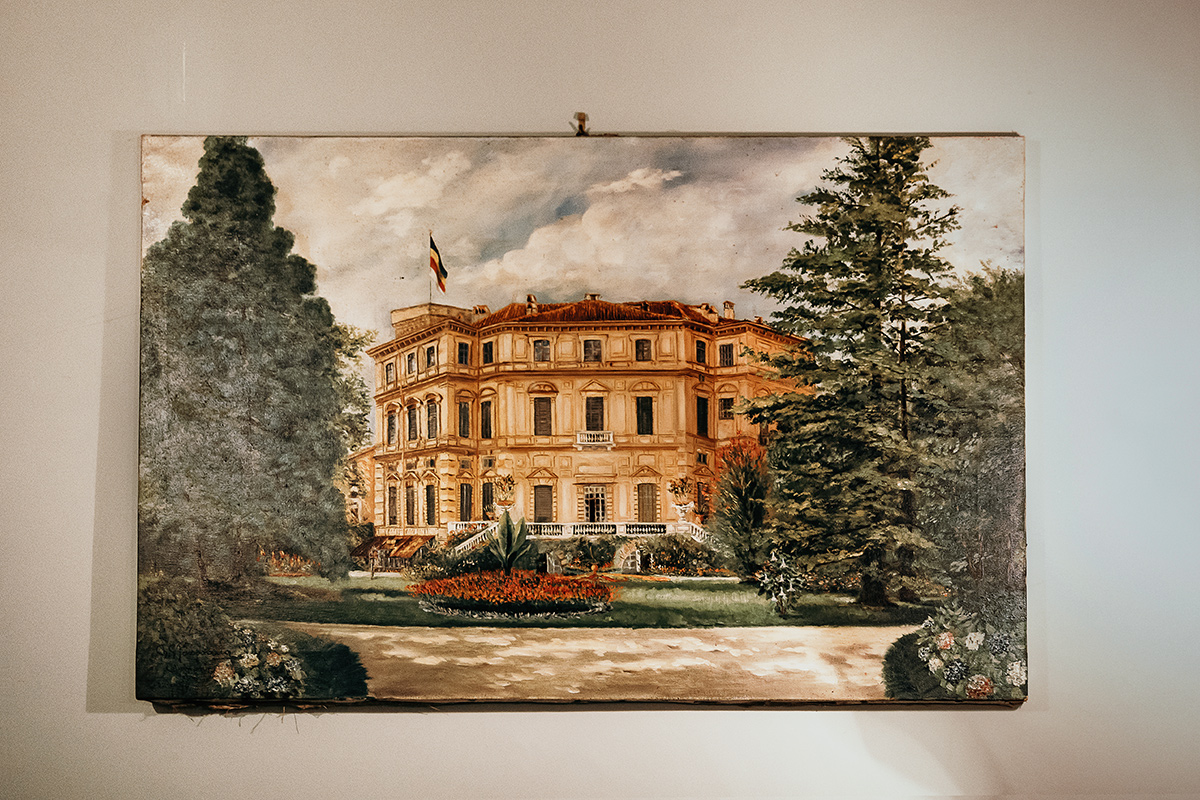 Castello di Collegno, matrimonio cinese. Dipinto che riproduce il castello