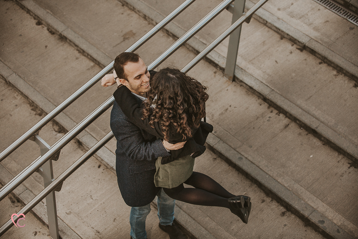 Engagement a Torino nella stazione di Porta Susa.