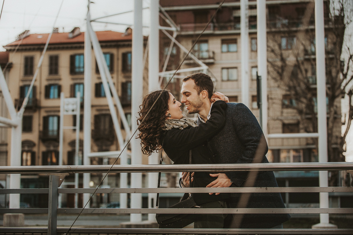 Engagement a Torino nella stazione di Porta Susa.
