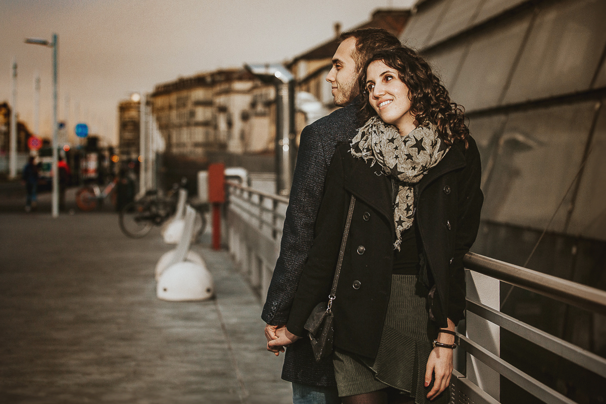 Engagement a Torino nella stazione di Porta Susa.