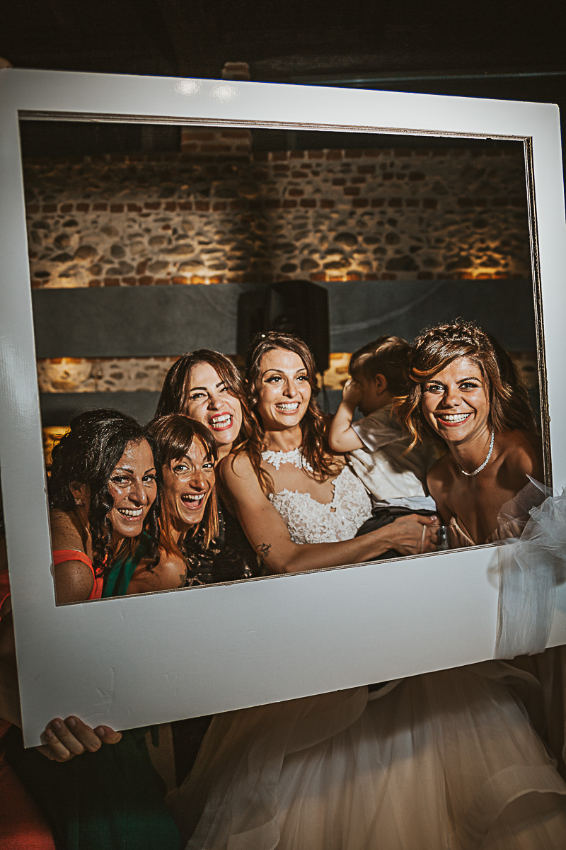 Matrimonio alla Tenuta La Cascinetta di Buriasco. Ricevimento. Photoboot