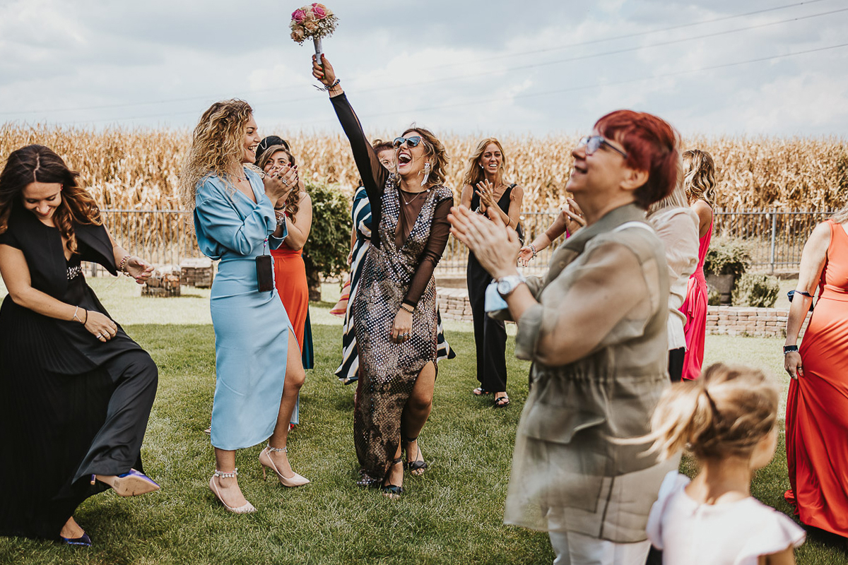 Casa Format, matrimonio italo-marocchino. Aperitivo. Lancio del bouquet.
