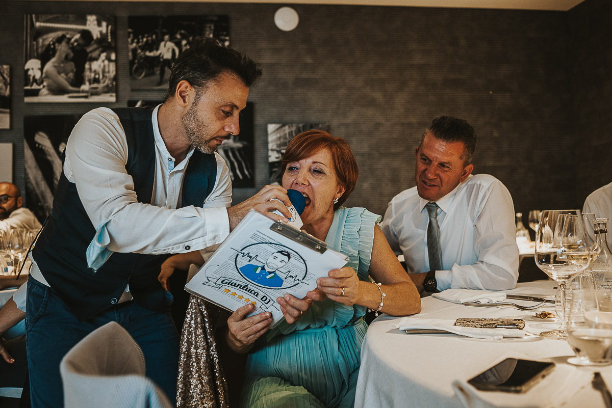 Casa Format, matrimonio italo-marocchino. Ricevimento. Pranzo. Giochi.