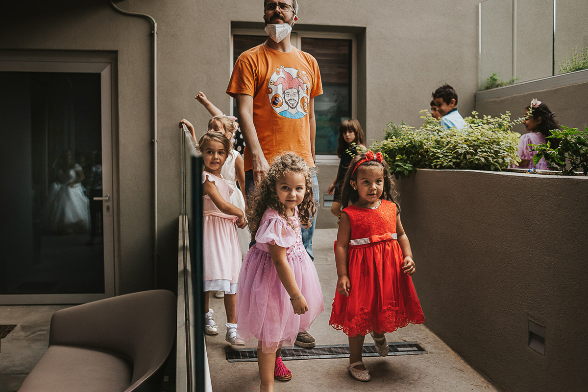 Casa Format, matrimonio italo-marocchino. Ricevimento. Pranzo. Bambini con animatore.