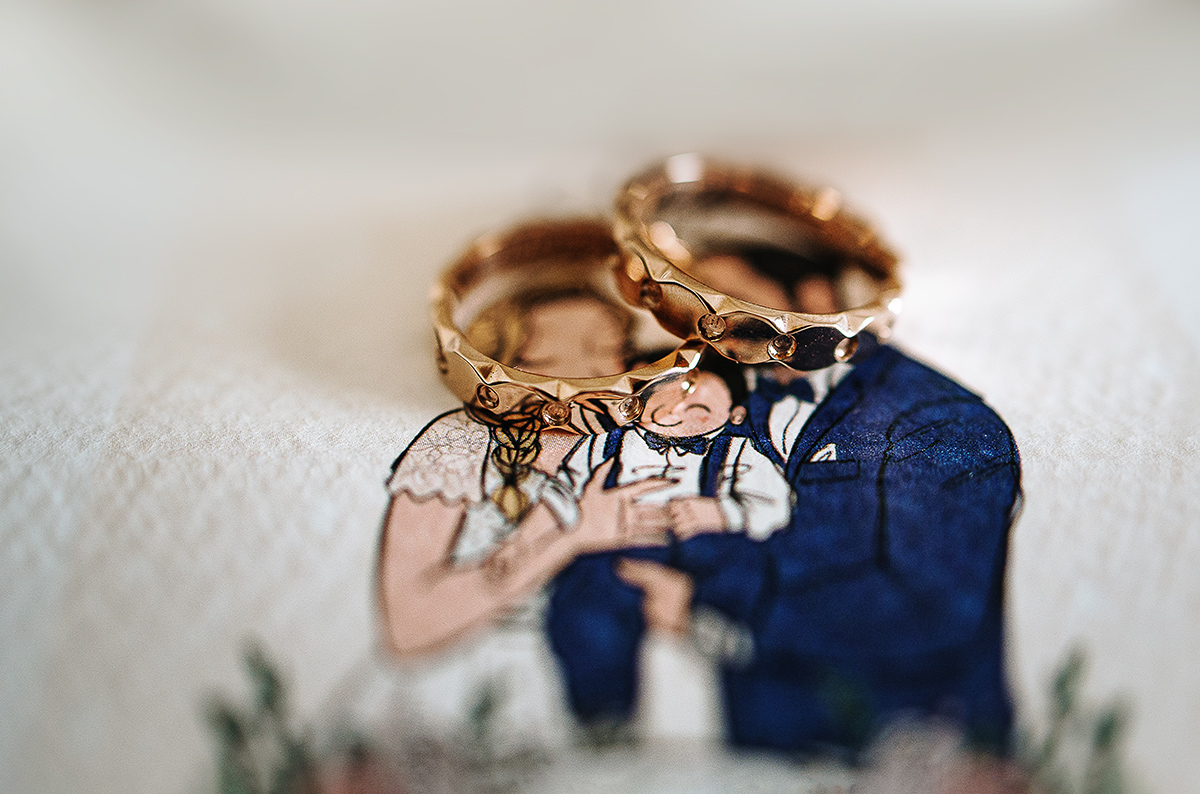 Casa Format, matrimonio italo-marocchino. Anelli e partecipazione