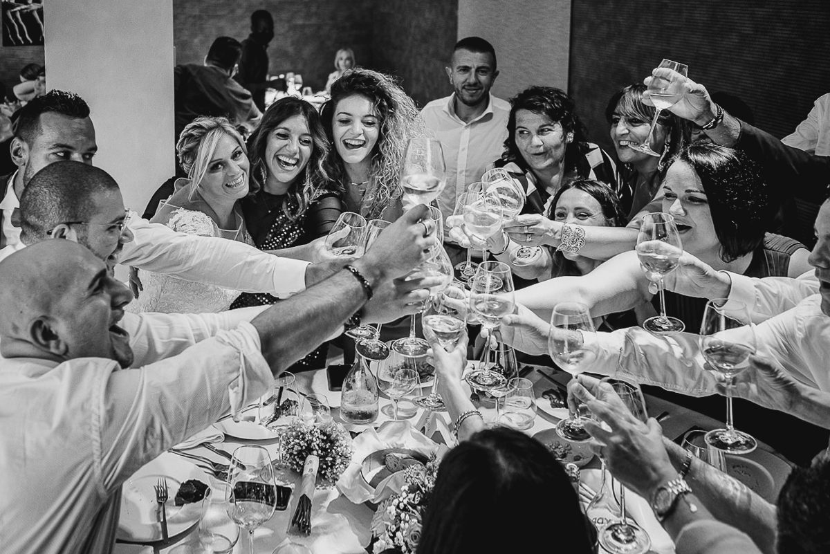 Casa Format, matrimonio italo-marocchino. Ricevimento. Pranzo. Brindisi.