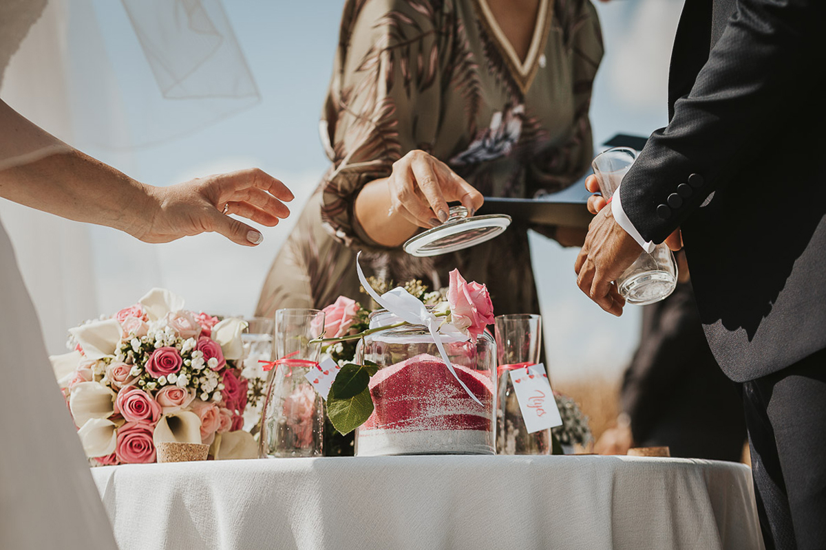 Casa Format, matrimonio italo-marocchino. Cerimonia. Rito della sabbia.