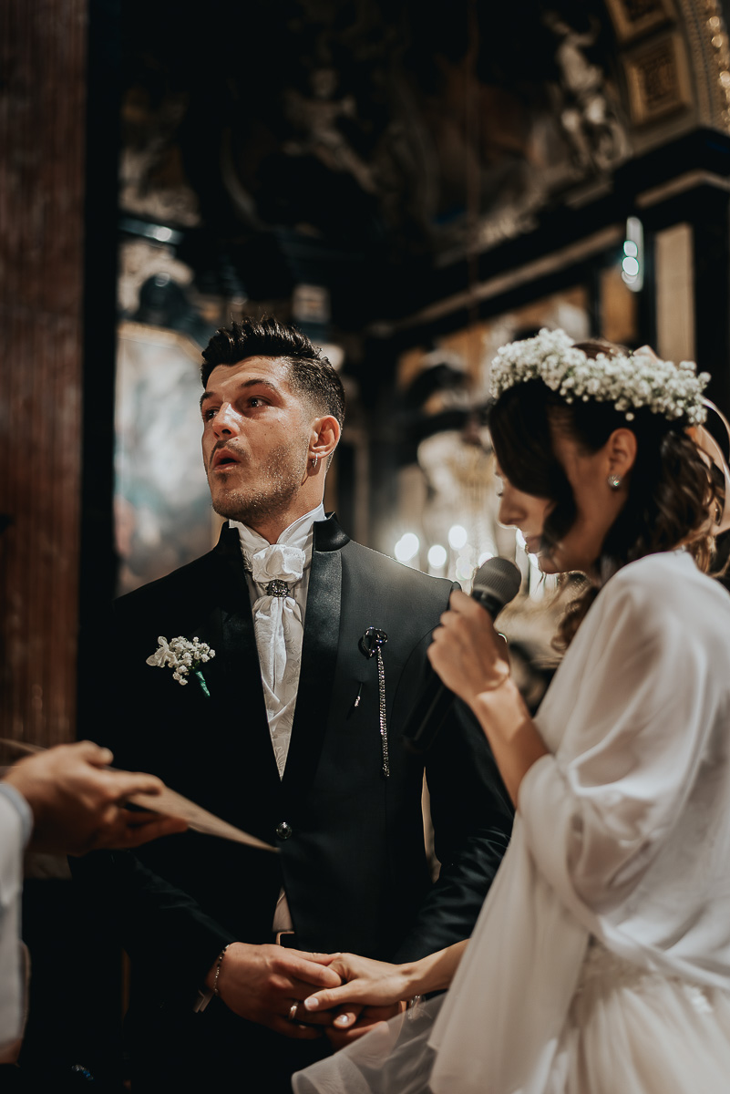 Matrimonio a Torino. Chiesa di san Francesco da Paola. Messa.Promesse