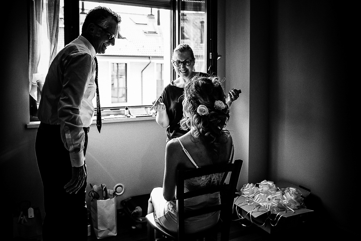 Matrimonio a Torino, preparazione della sposa.