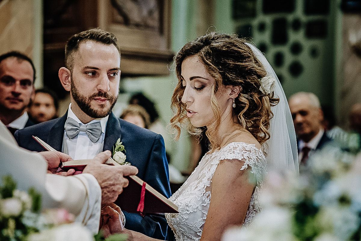 Matrimonio nella Chiesa della Madonna del Pilone a Torino. Cerimonia.Promesse.