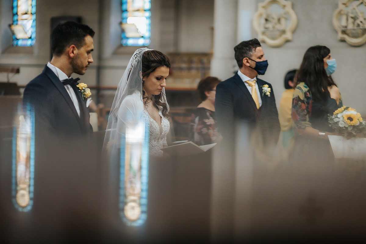 Matrimonio a Torino. Cerimonia nella chiesa Patrocinio San Giuseppe.