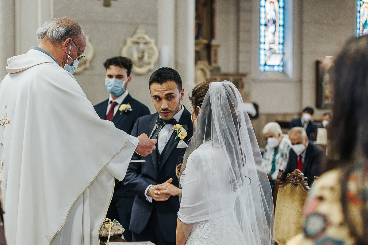 Matrimonio a Torino. Cerimonia nella chiesa Patrocinio San Giuseppe.Promesse