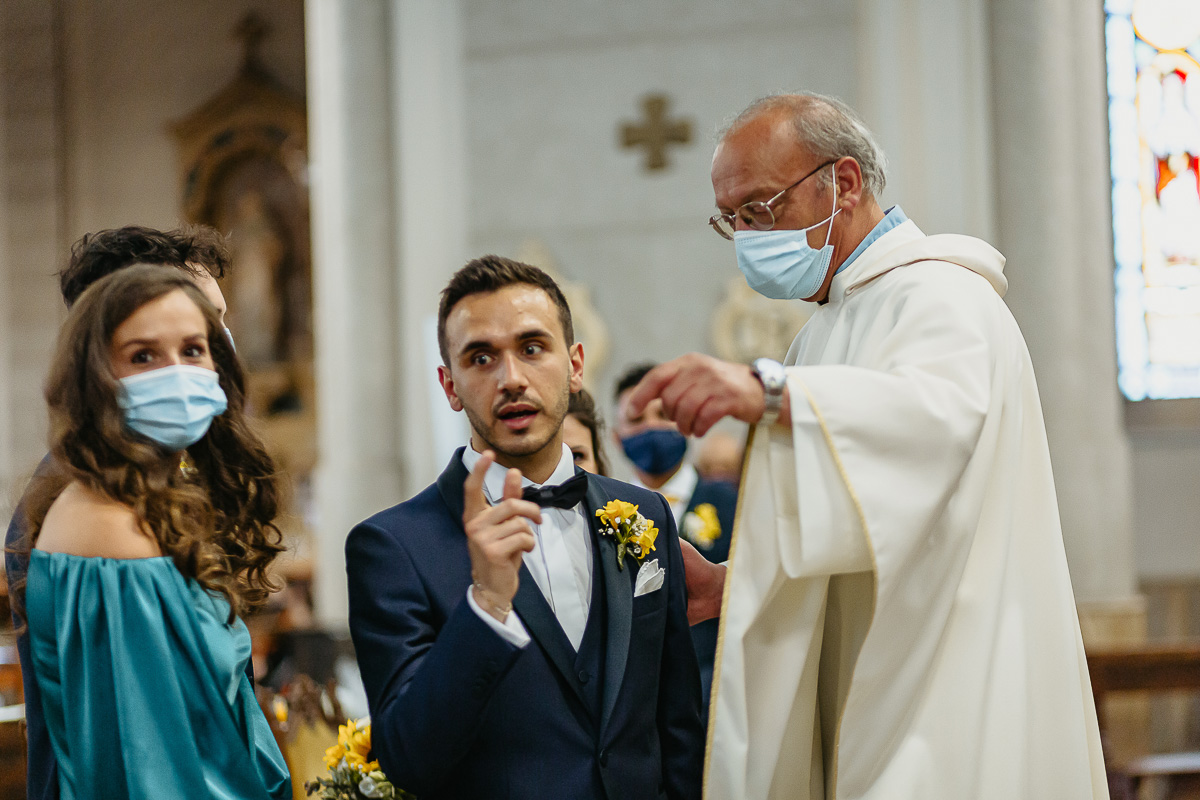 Matrimonio a Torino. Cerimonia nella chiesa Patrocinio San Giuseppe.
