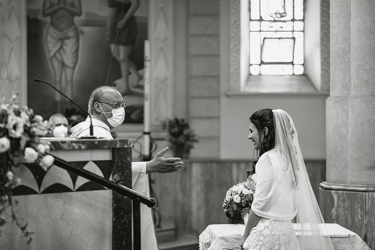 Matrimonio a Torino. Cerimonia nella chiesa Patrocinio San Giuseppe.