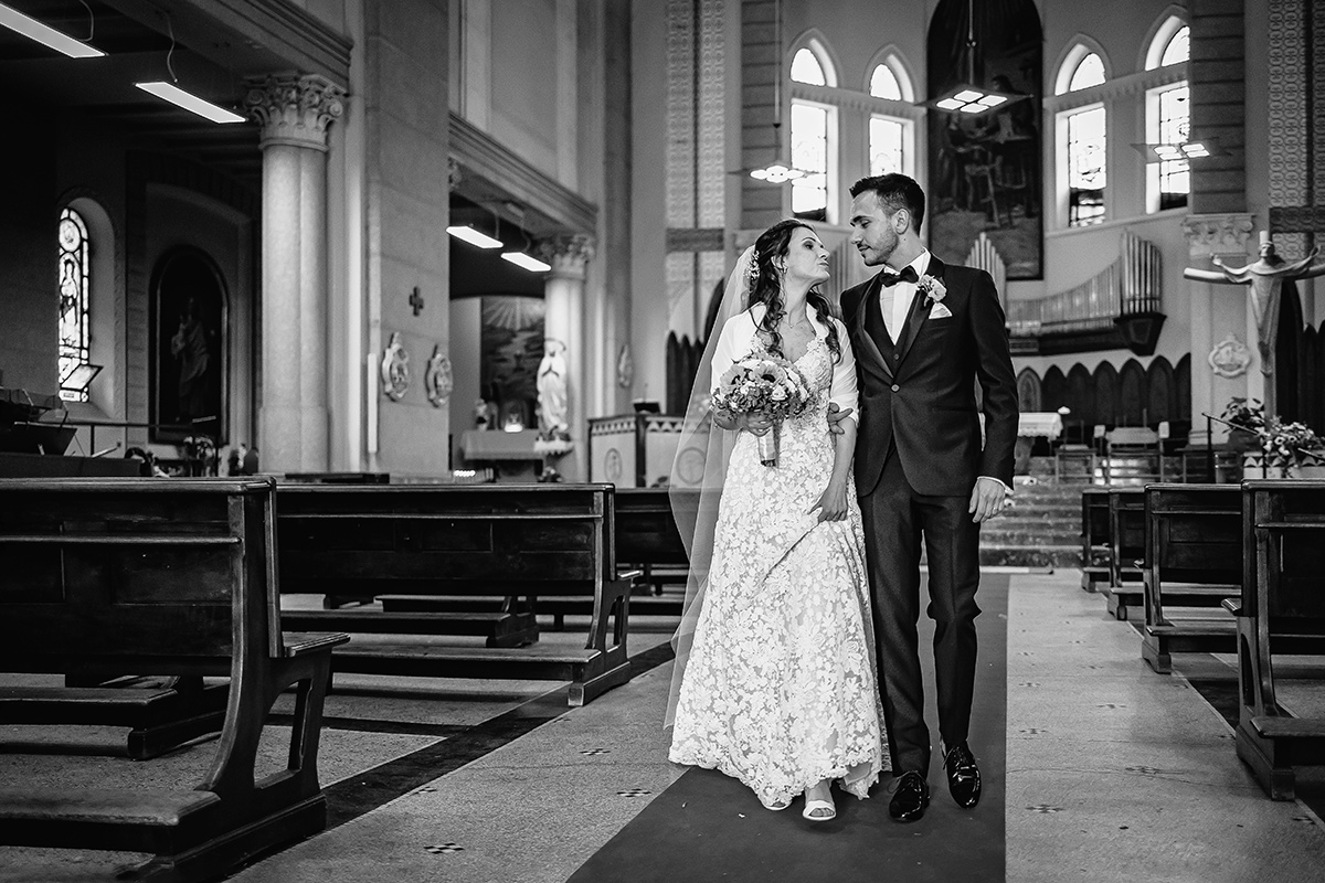 Matrimonio a Torino. Cerimonia nella chiesa Patrocinio San Giuseppe.Uscita degli sposi