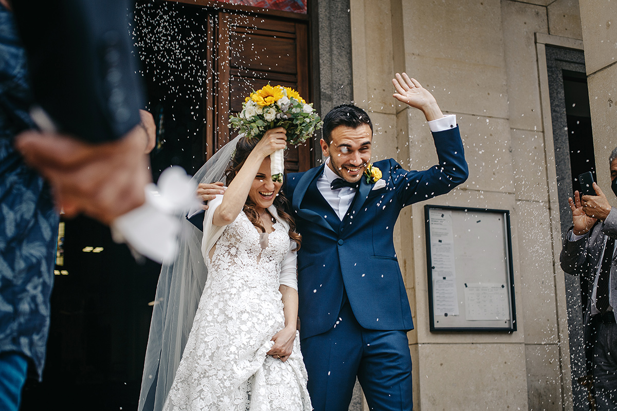 Matrimonio a Torino. Cerimonia nella chiesa Patrocinio San Giuseppe.Lancio del riso