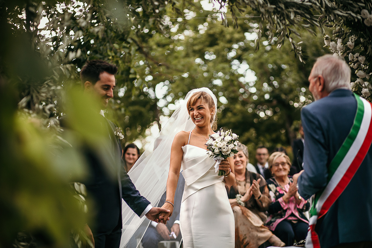 Matrimonio a Villa Delfini di Morsasco (AL) nel Monferrato. Cerimonia. Sposi.