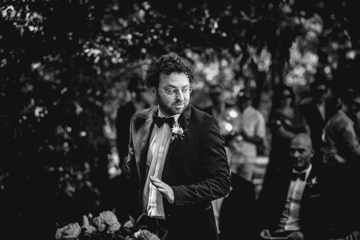 Matrimonio a Villa Fiorita ad Asti. Cerimonia.Testimone dello sposo