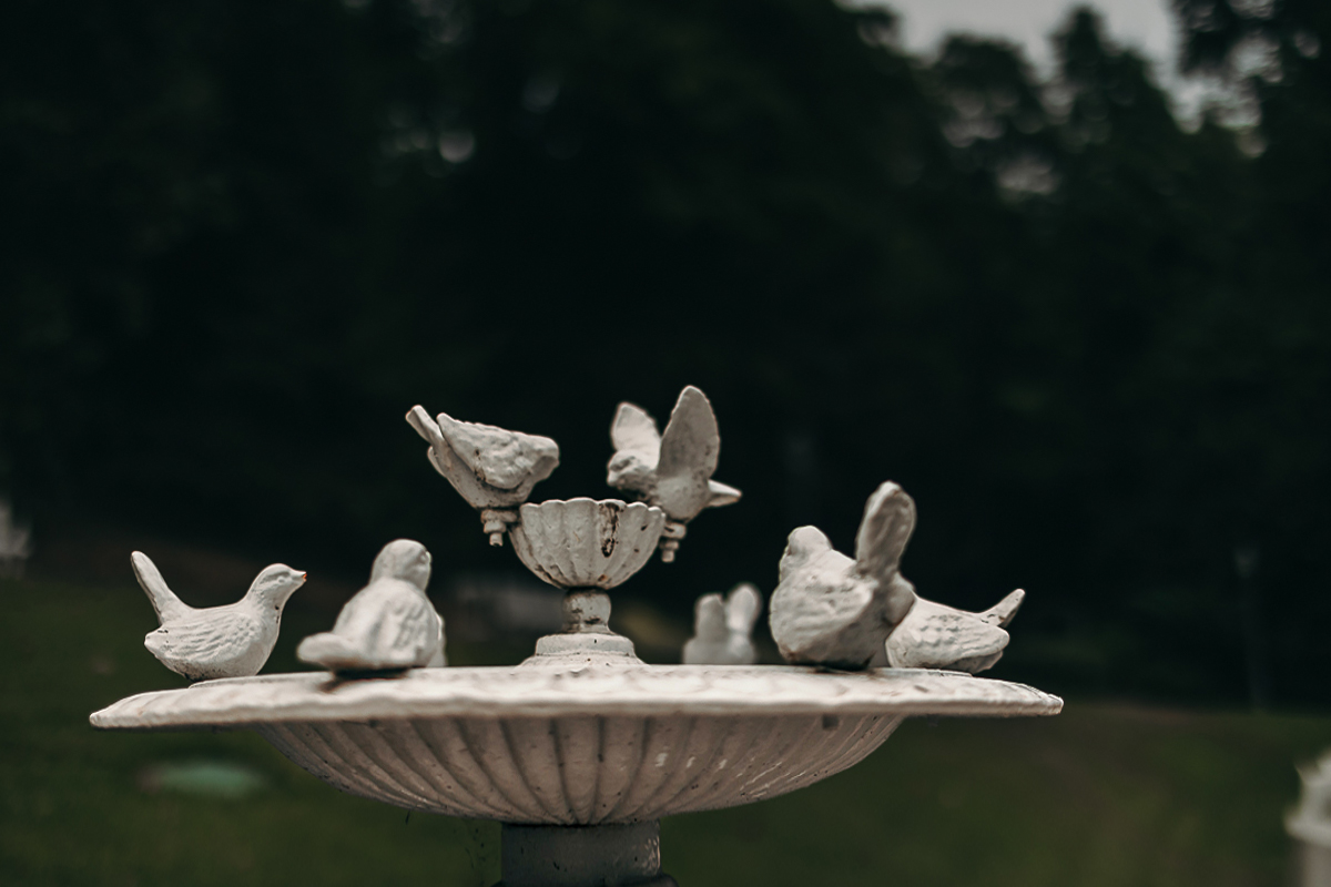 Villa Sassi matrimonio di Giulia e Nicolò. Aperitivo. particolare della fontana del parco.