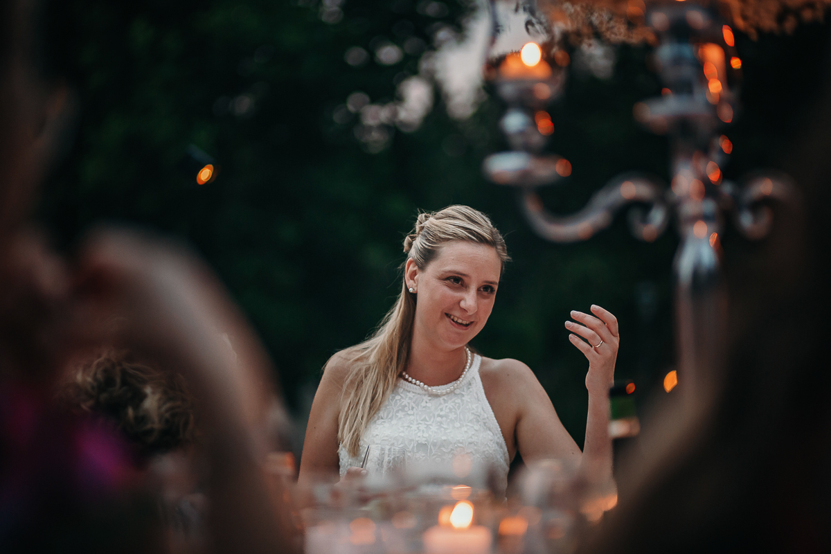 Villa Sassi matrimonio di Giulia e Nicolò. Cena. sposa.