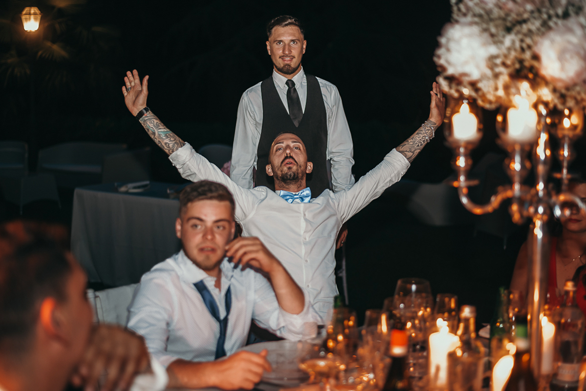 Villa Sassi matrimonio di Giulia e Nicolò. Cena.