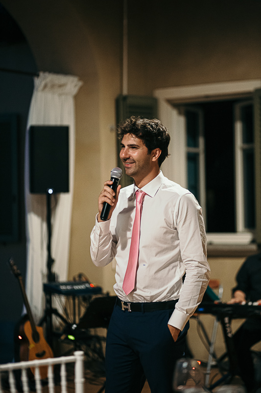 Tenuta La Michelina. Matrimonio di Alice e Raffaele. Cena. Giochi e scherzi