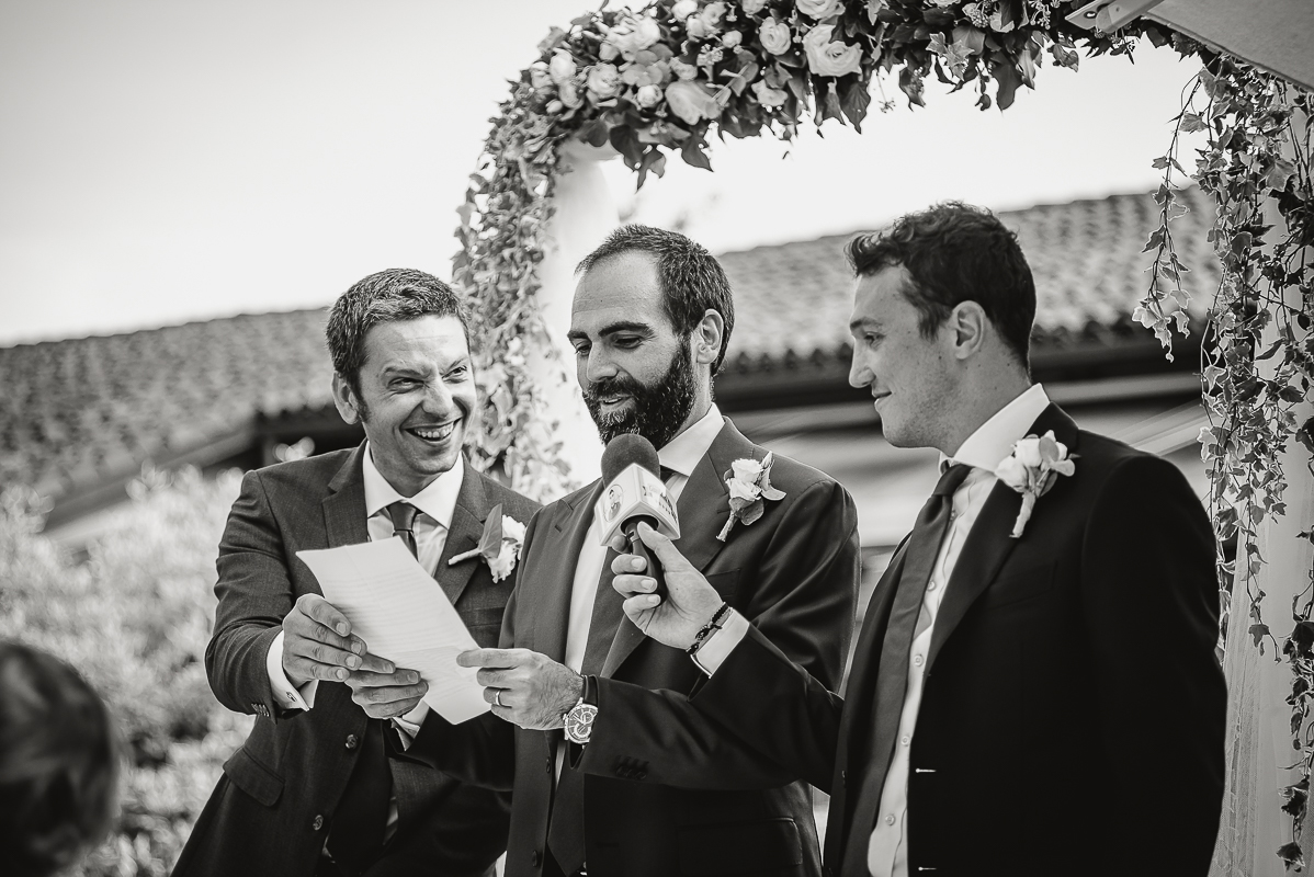 Tenuta La Cascinetta di Buriasco. Matrimonio. Cerimonia.Discorso dei testimoni dello sposo.