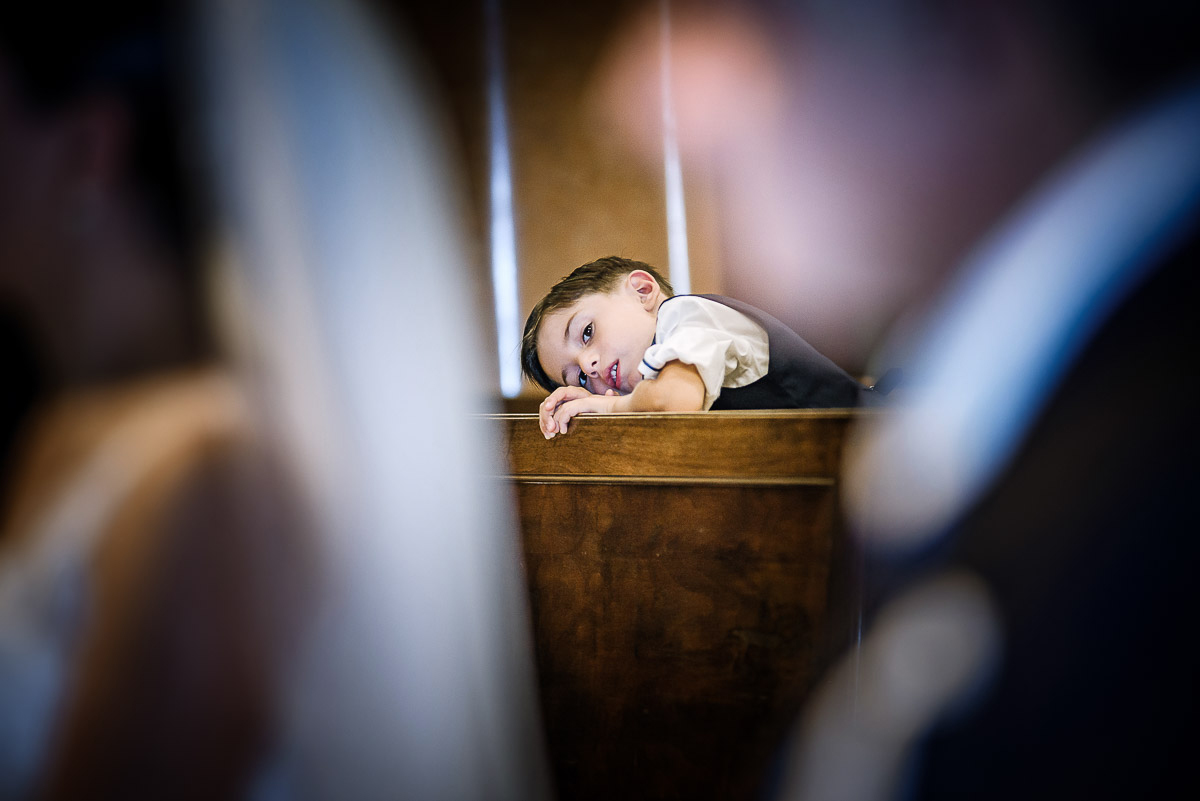 Matrimonio a Torino, chiesa di San Gioacchino. Cerimonia. nipotino dello sposo.