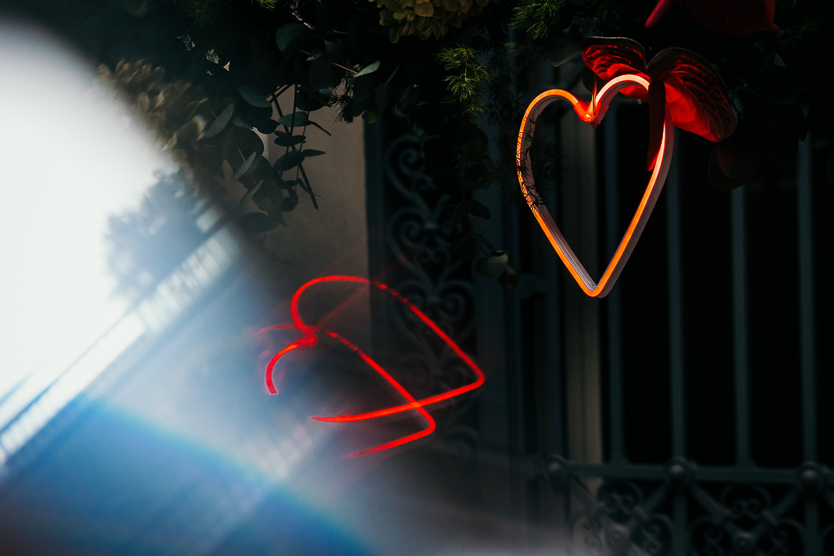 The number 6, Torino, editorial wedding. Installazioni luminose