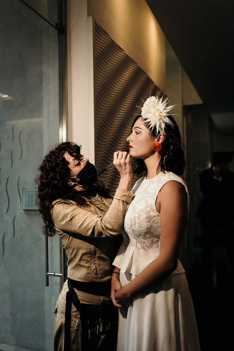 The number 6, Torino, editorial wedding. Ritocco make up della sposa