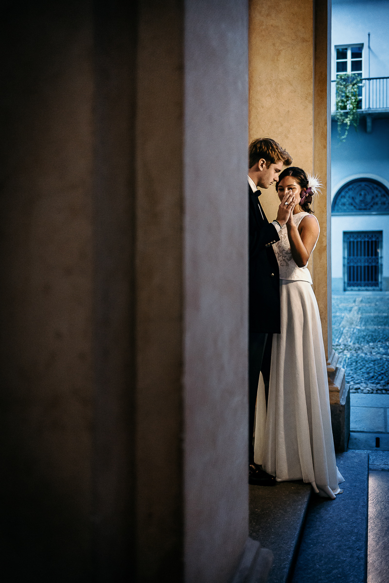 The number 6, Torino, editorial wedding. Ritratto degli sposi.