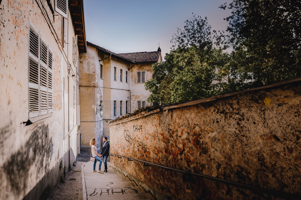Prematrimoniale nel centro medievale di Chieri.