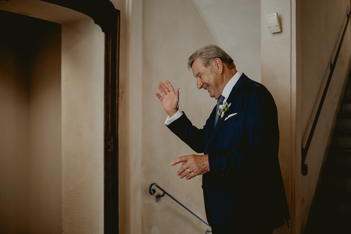 Destination wedding al Relais Sant'Uffizio. Padre dello sposo.