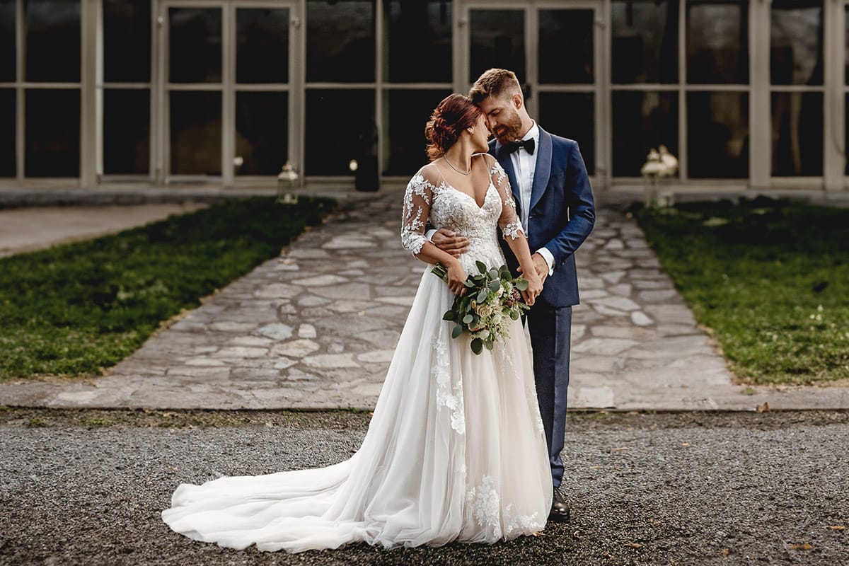Castello dei Solaro, matrimonio di Noemi e Pietro. Ritratto degli sposi.