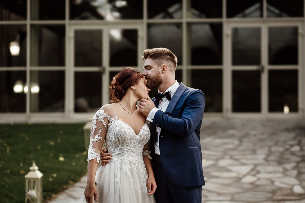 Castello dei Solaro, matrimonio di Noemi e Pietro. Ritratto degli sposi.