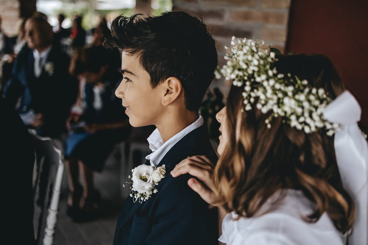Matrimonio a "La Madernassa" nelle Langhe sotto la pioggia. Cerimonia.