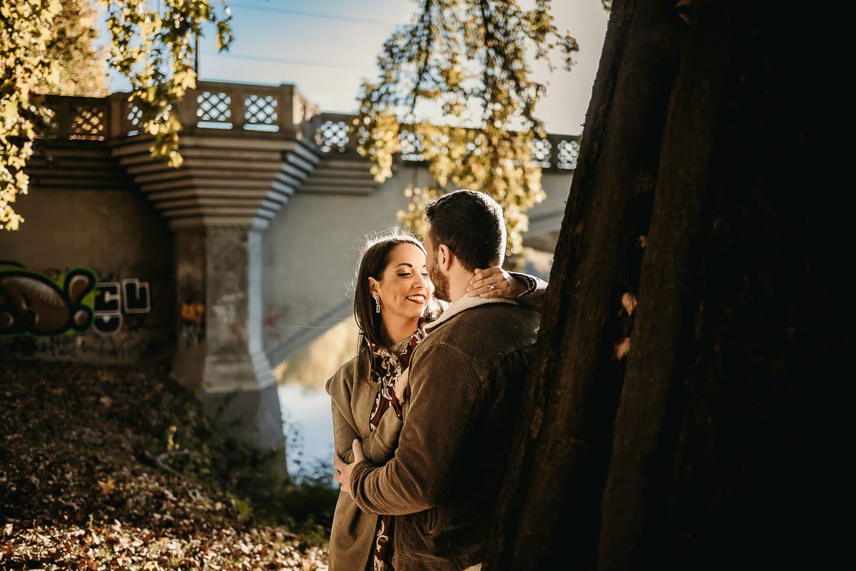 Prewedding a Torino, sul lungo Po al tramonto.