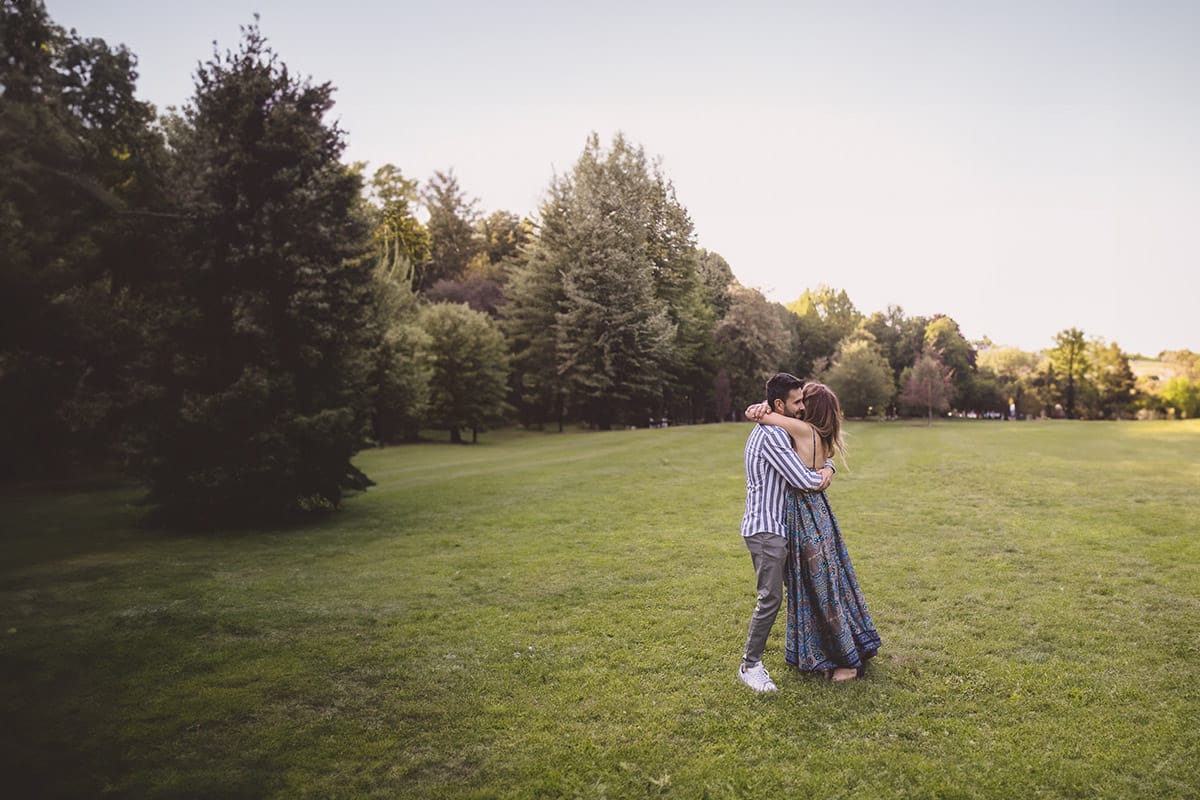 Prewedding nel centro di Torino nei giardini Reali