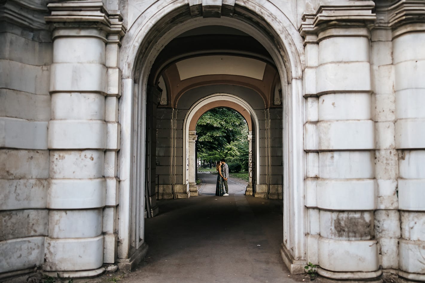 Prewedding nel centro di Torino nei giardini Reali