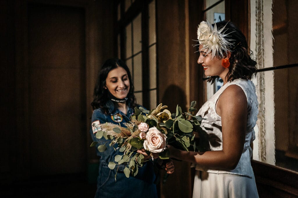 Matrimonio al "The Number Six" di Torino, la casa più bella del mondo. Bouquet della sposa.