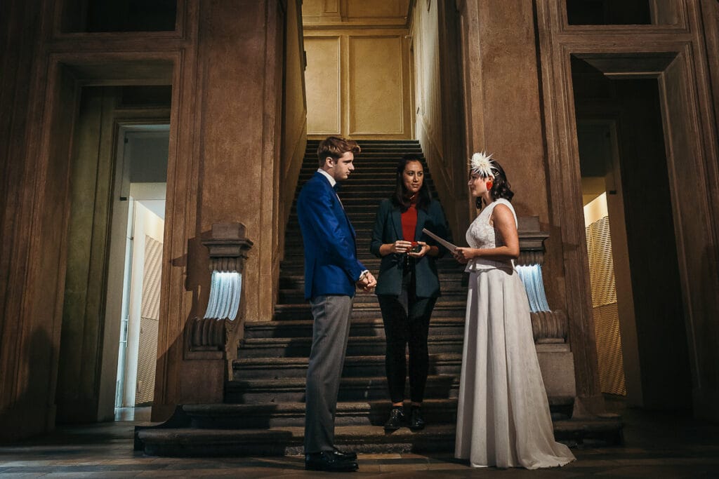 Matrimonio al "The Number Six" di Torino, la casa più bella del mondo. Cerimonia. promesse.