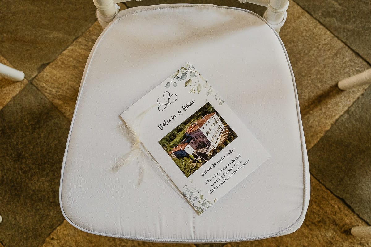 Matrimonio da favola al castello Canalis. Libretto messa.