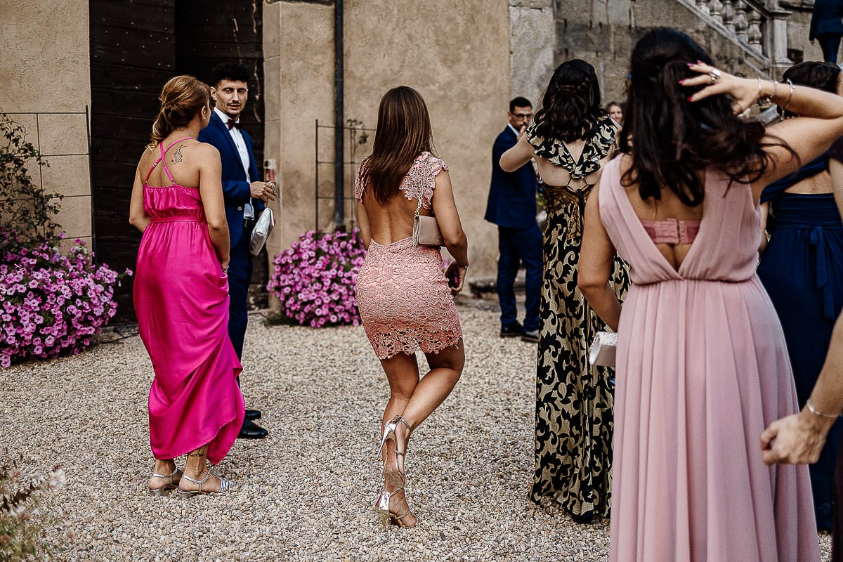 Matrimonio da favola al castello Canalis. Aperitivo. Invitati.