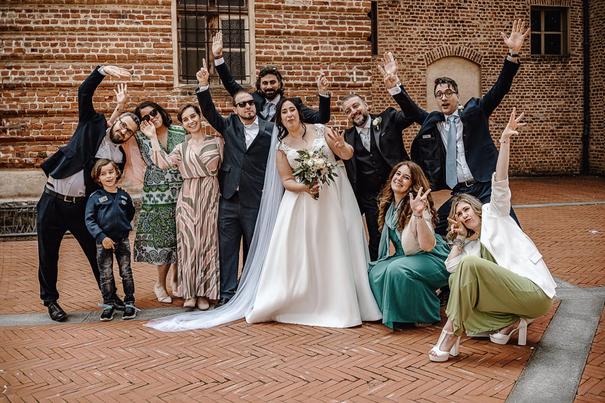 Matrimonio a Riva presso Chieri. Cerimonia. Foto di gruppo