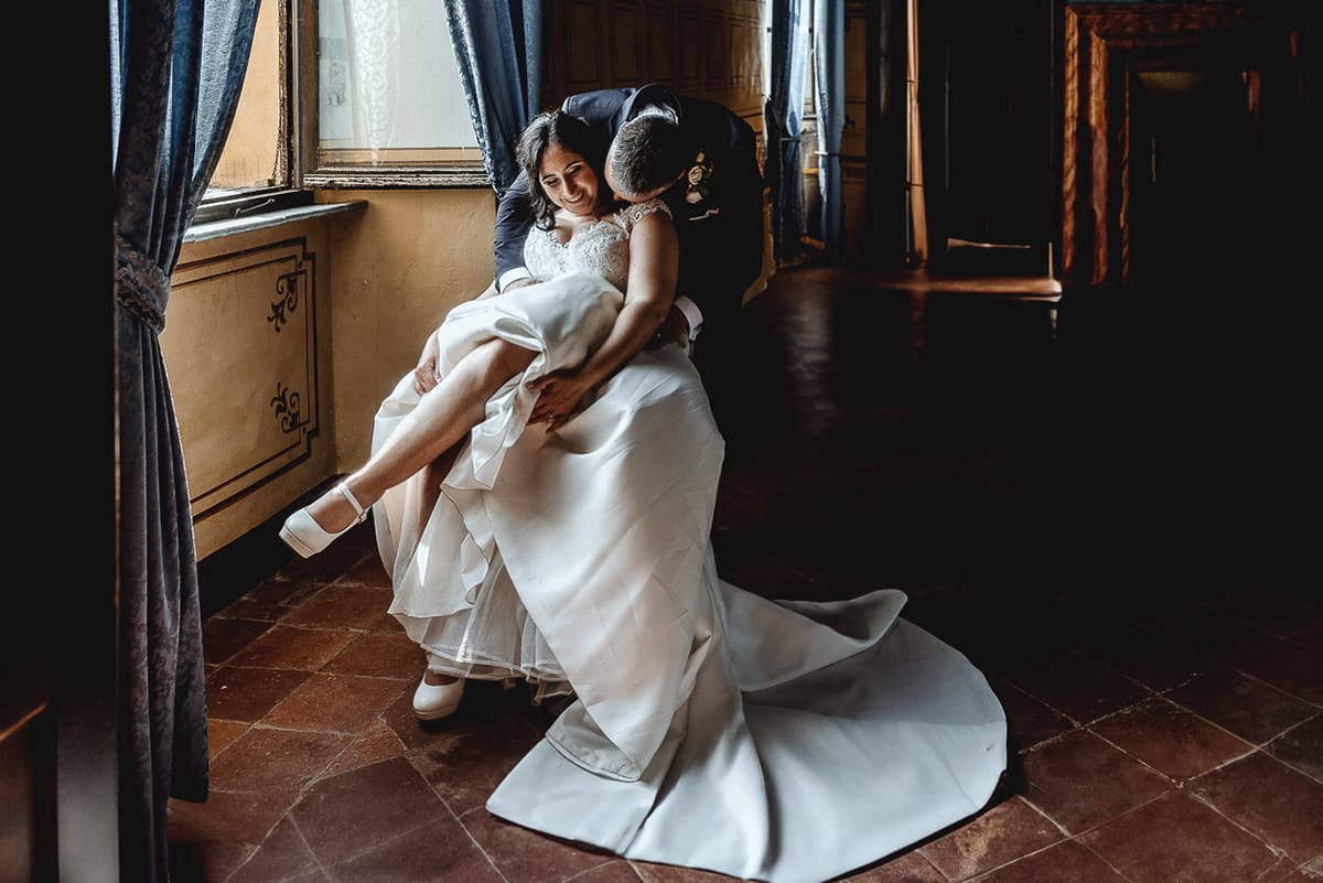 Matrimonio al Castello di Cortanze. Ritratto degli sposi