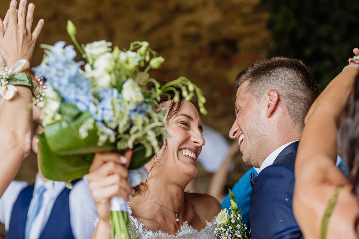 Fotografo matrimonio Torino | Tenuta La Michelina | Pinerolo. Ricevimento. Entrata degli sposi.
