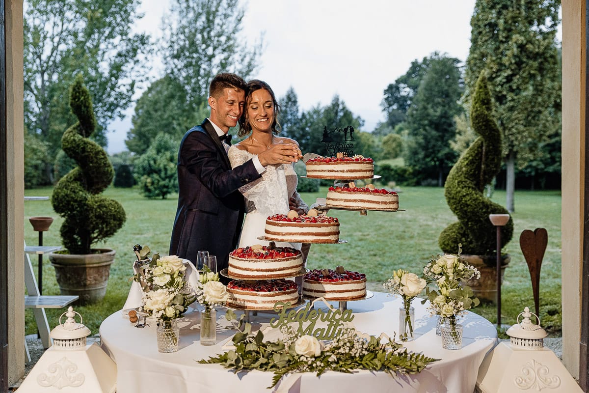 Fotografo matrimonio Torino | Tenuta La Michelina | Pinerolo. Ricevimento. Taglio della torta.