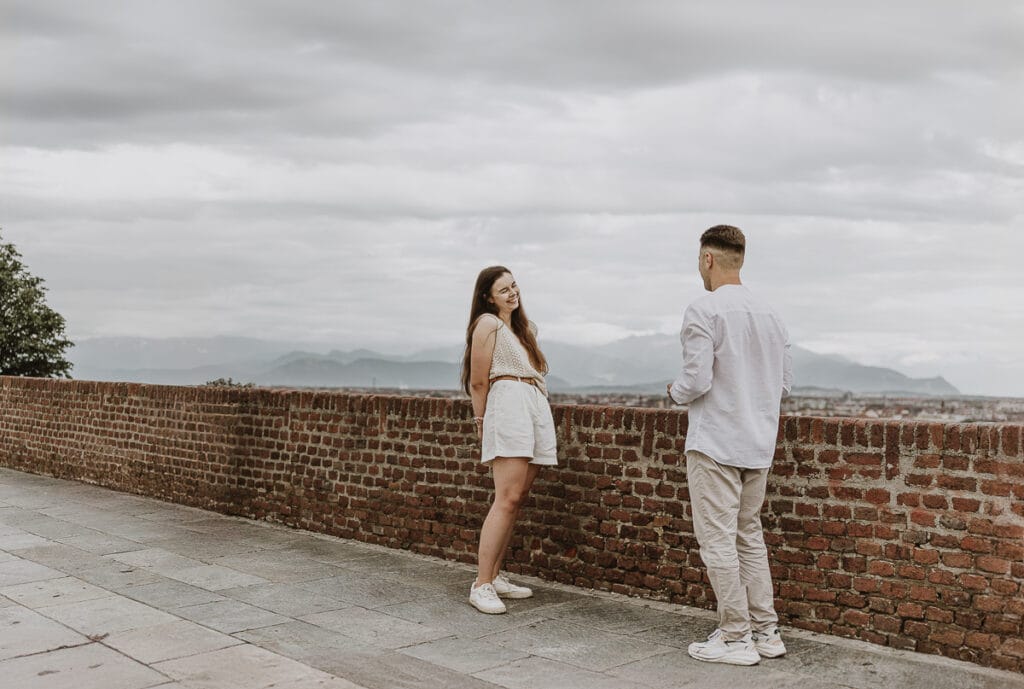 Proposta di matrimonio a Torino di Svajunaas ad Erika al Monte dei Cappuccini