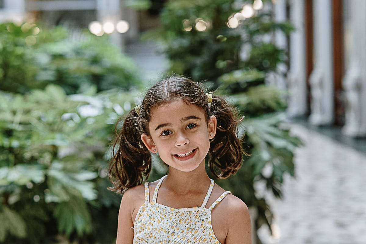 Fotografia di famiglia in vacanza a Torino: Sierra in Galleria Subalpina